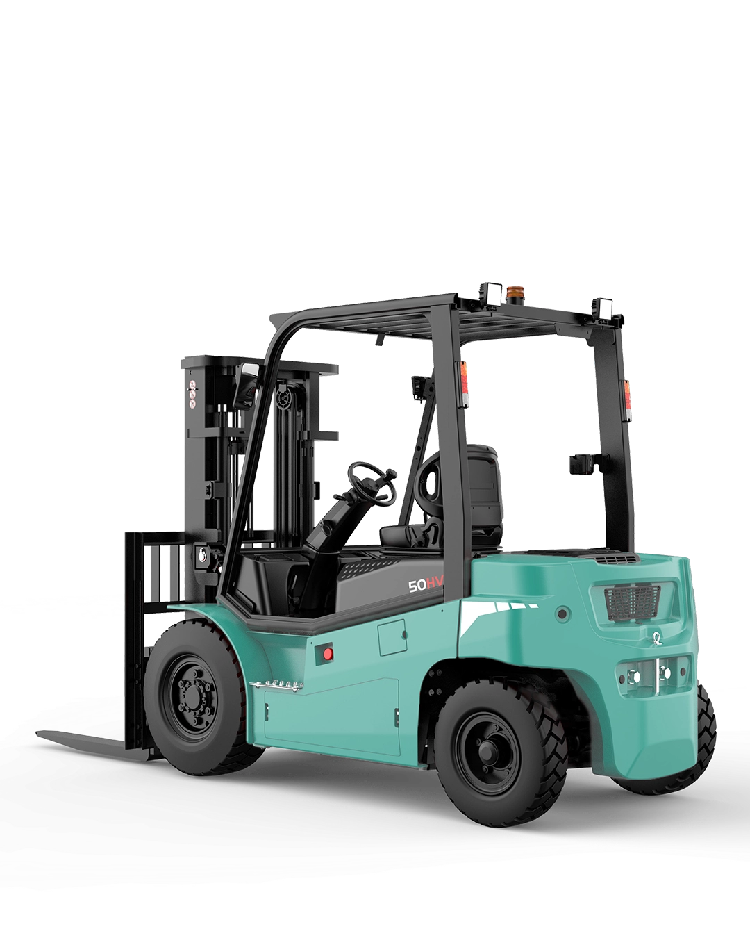 EFL503-HV 5 ton Li-ion elektrikli forklift; ağır yük taşımacılığında yüksek güç, hızlı şarj ve düşük işletme maliyeti avantajı sunar. RG Forklift güvencesiyle.