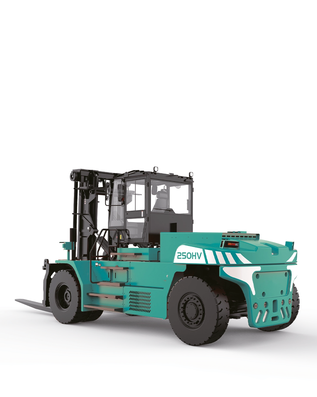 EFL2503-HV-12 25 ton Li-ion ağır hizmet elektrikli forklift, 4 metre kaldırma yüksekliği ve RG Forklift proje desteğiyle ağır sanayi sahalarında güvenli yükleme çözümleri sunar.
