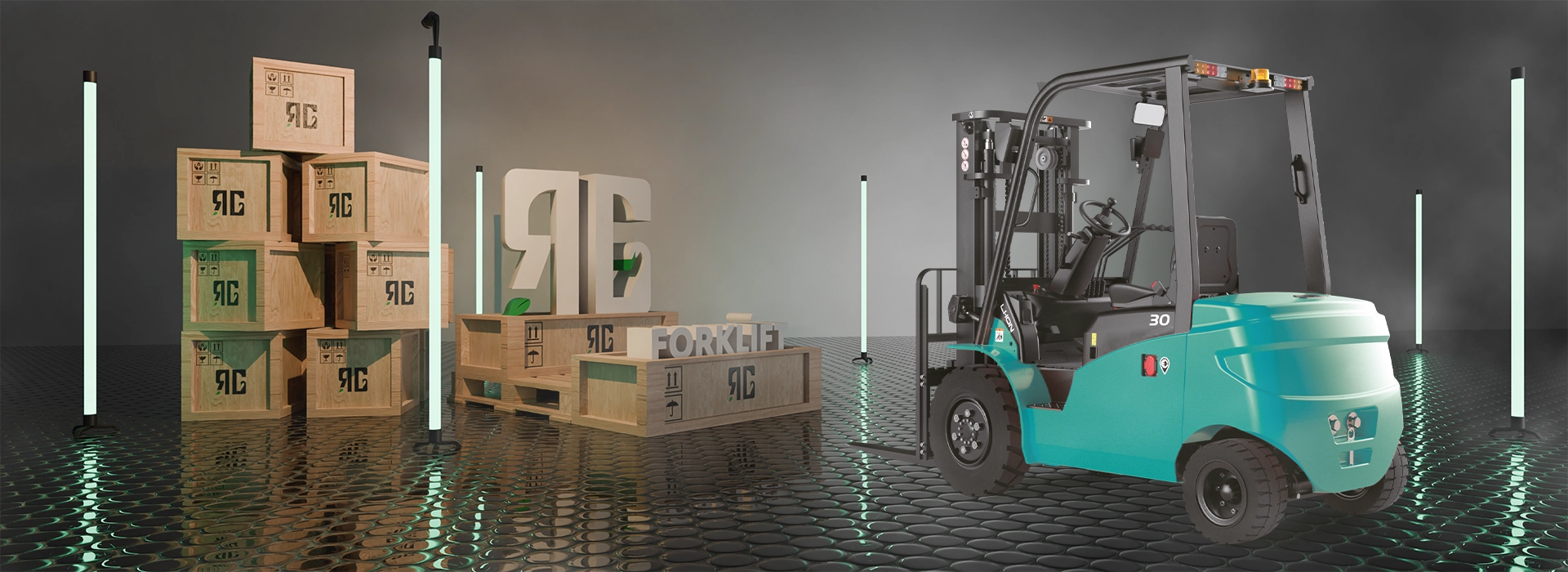 EFL253 2,5 ton 3 m Li-ion elektrikli forklift — 80V/205Ah aküyle sessiz, ekonomik ve emisyonsuz iç-dış saha lojistik çözümleri. RG Forklift satış, kiralama ve servis.
