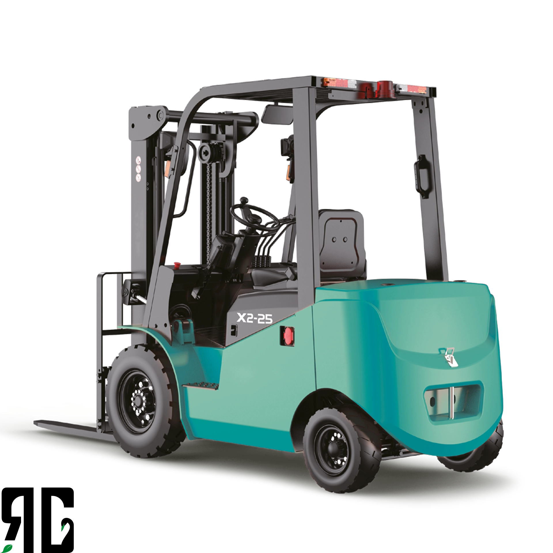 RG Forklift EFL302X2 — 3 ton kapasiteli, 80V 100Ah Li-ion sistemiyle yüksek verimlilik sağlayan kompakt elektrikli forklift.